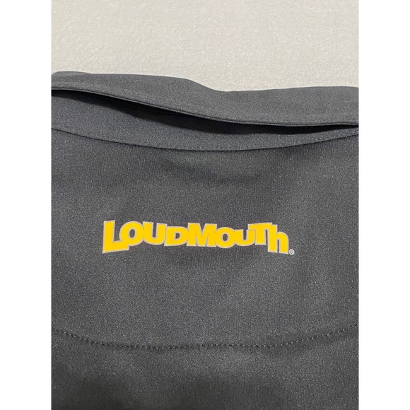 Loudmouth Mens XXL Black Multi Color Abstract Swirl Short Sleeve Golf Polo Shirt - Picture 7 of 8